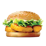 Chicken Tikka Burger With Cheese 